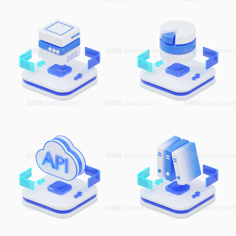 数据类图标带blender源文件-源文件