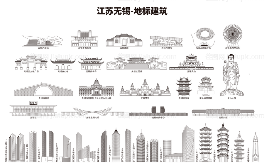 江苏无锡-地标建筑-源文件